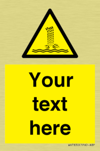 Custom warning artificial waterfall